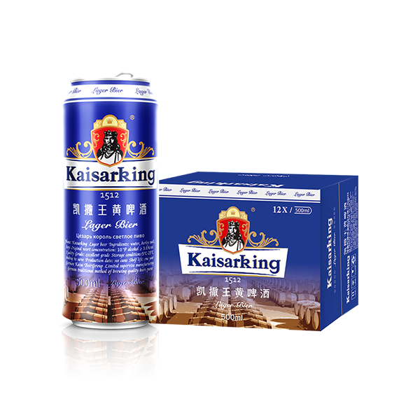 凯撒王黄啤罐500ml*12