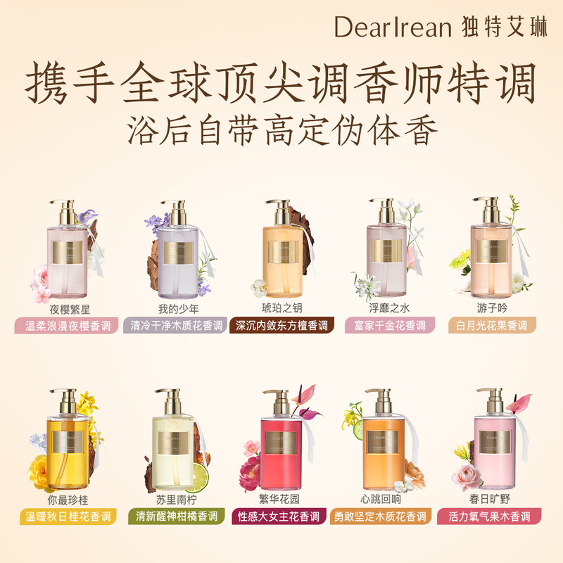 独特艾琳夜樱繁星香氛沐浴露250ml