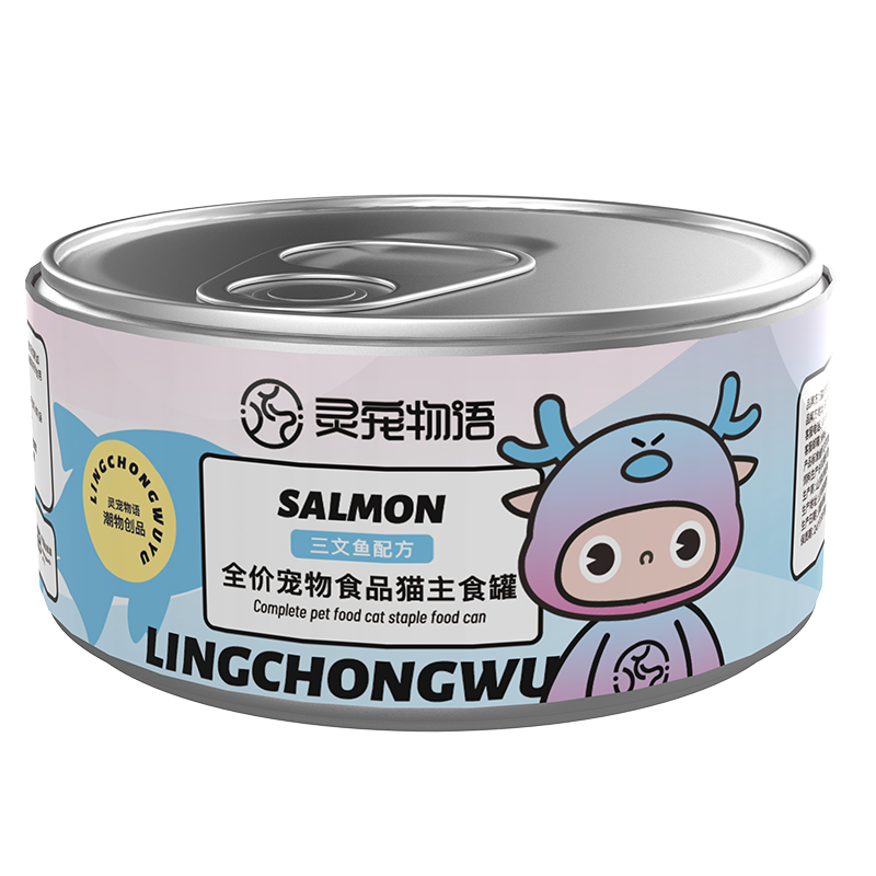 灵宠物语宠物主粮猫粮全价宠物主食罐三文鱼85g