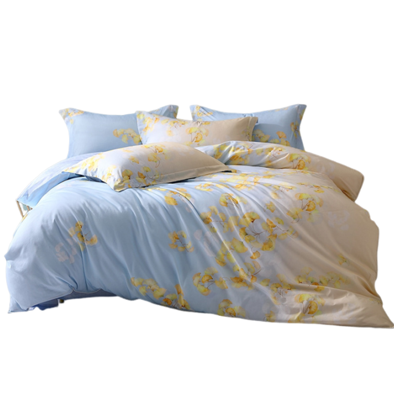 水星家纺繁花遥叶全棉印花四件套	528882