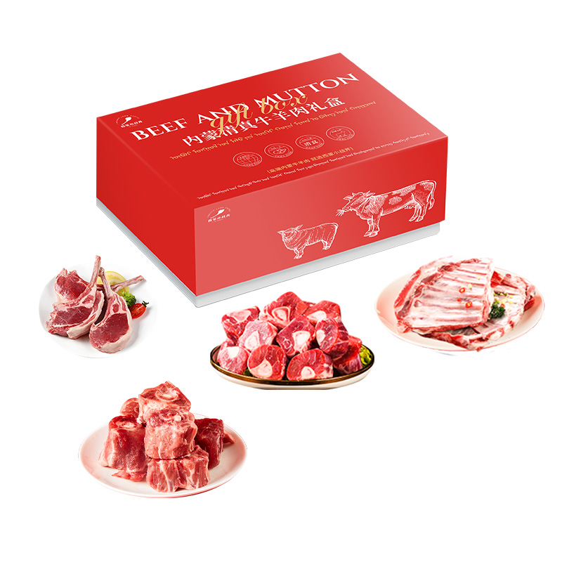 西蒙小战斧 内蒙草原羊肉礼盒-399型（2100g）
