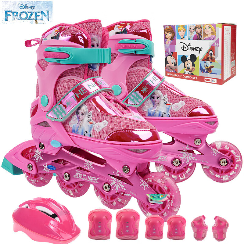 迪士尼冰雪奇缘直排轮鞋全闪套装DCB22921-Q81