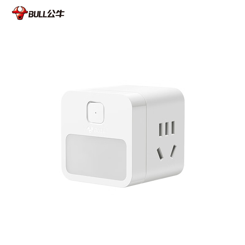 BULL公牛UD2102公牛小夜灯插座卧室床头灯插排接插线板一转多孔