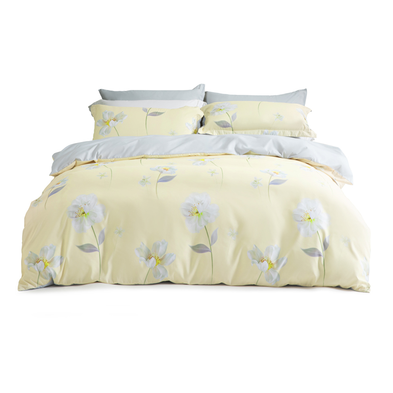 磨毛印花四件套（抗菌）——奶fufu的花	125140