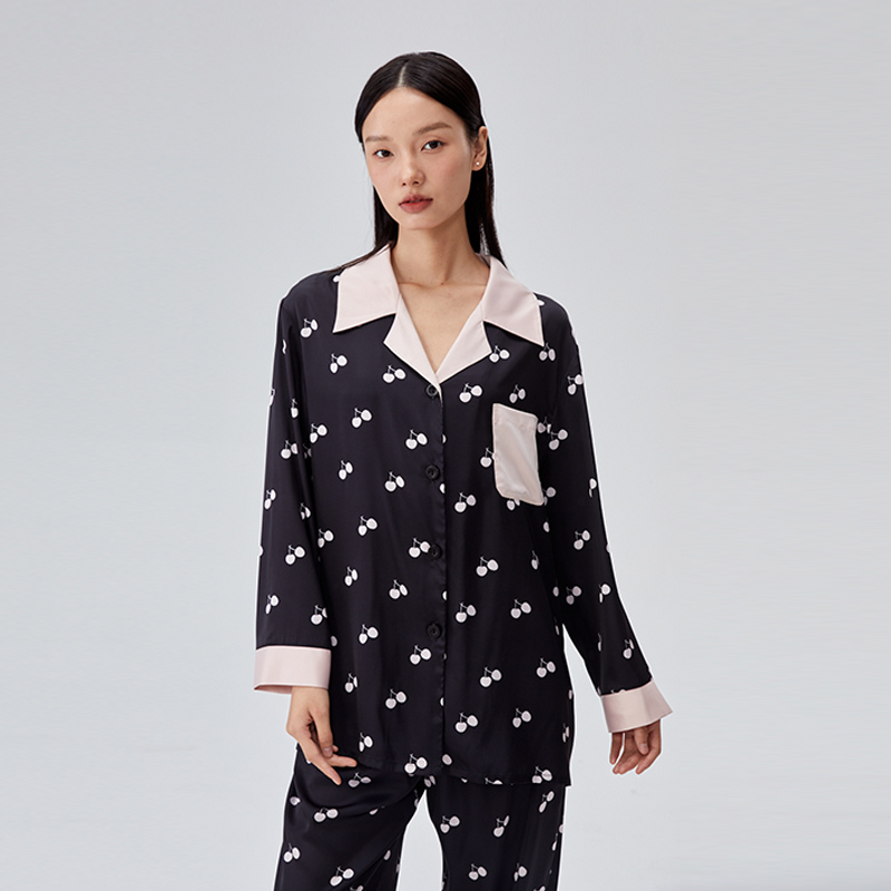 莱生活水光绸家居服礼盒装 (印花)