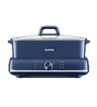 苏泊尔（SUPOR）ZMD安心系列 6L鸳鸯电火锅 炖煮涮焗 2000W大火力 3档调节 可分离锅身 不粘电火锅H3724FKX71Y
