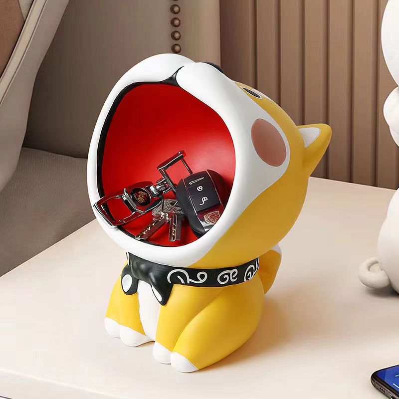 Lovely big mouth table decoration porch key storage living room home decoration Moving gifts