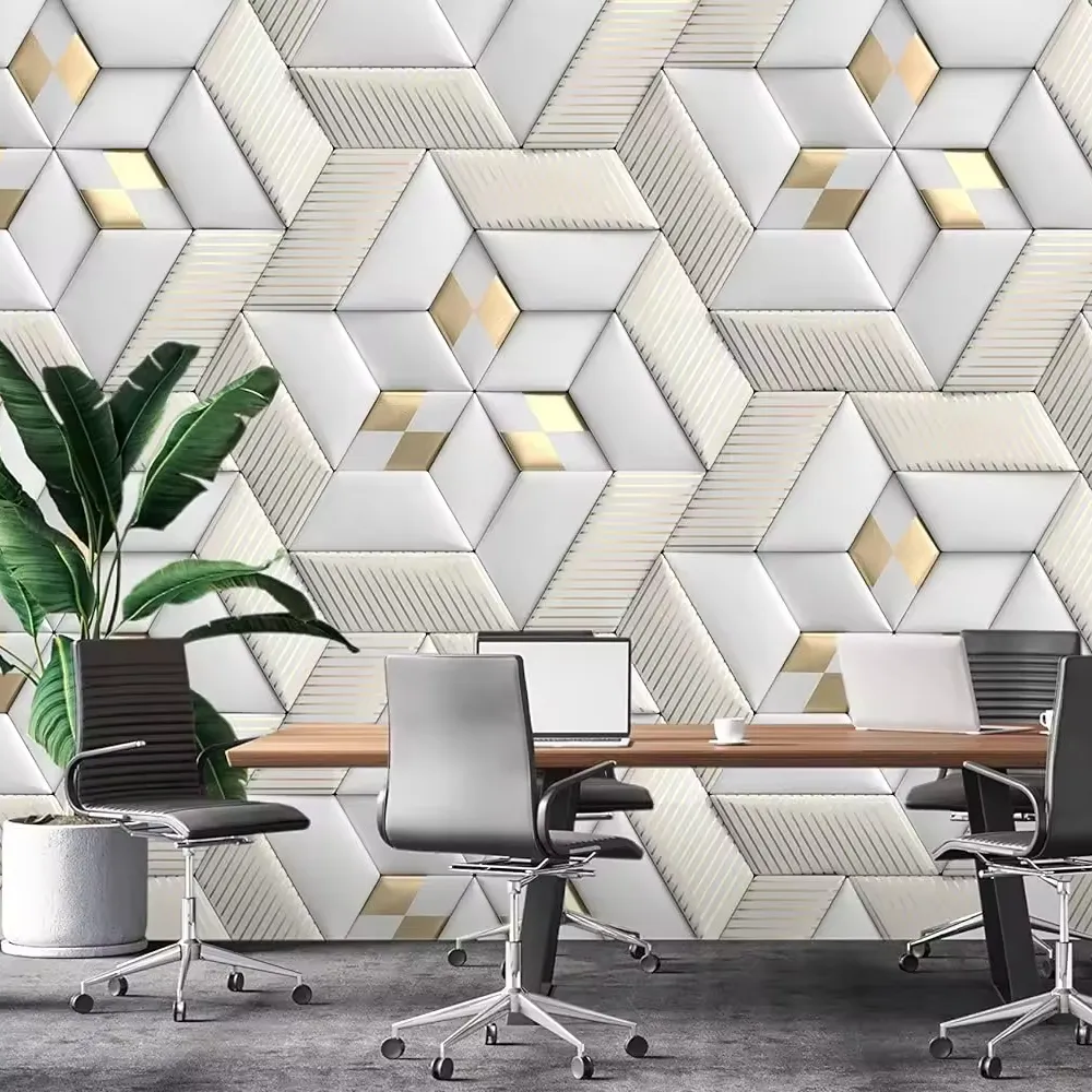 UDK 3D Wallpaper Geometric Wall Decor self-adhesive Wallpapers Stickers sofa background wall decoration