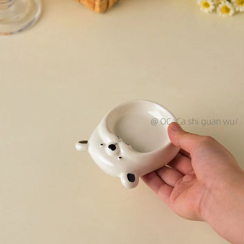 Bear shape household Japanese cute household commercial ceramic soy sauce vinegar seasoning dish