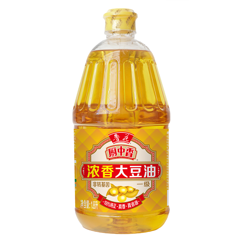 鲁花厨中香浓香大豆油1.8L