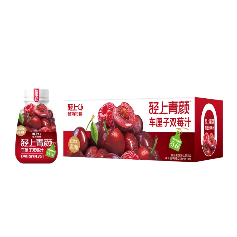 轻上车厘子双莓汁【245ml*10瓶】
