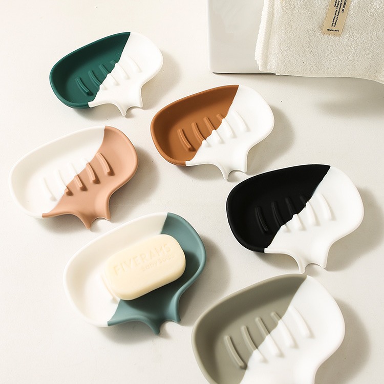 High-grade creative silicone soap box sink edge table basin surface toilet bathroom drain household