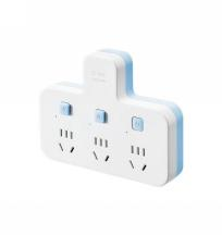 BULL公牛98033吸塑装品字形晴空蓝一转多转换器