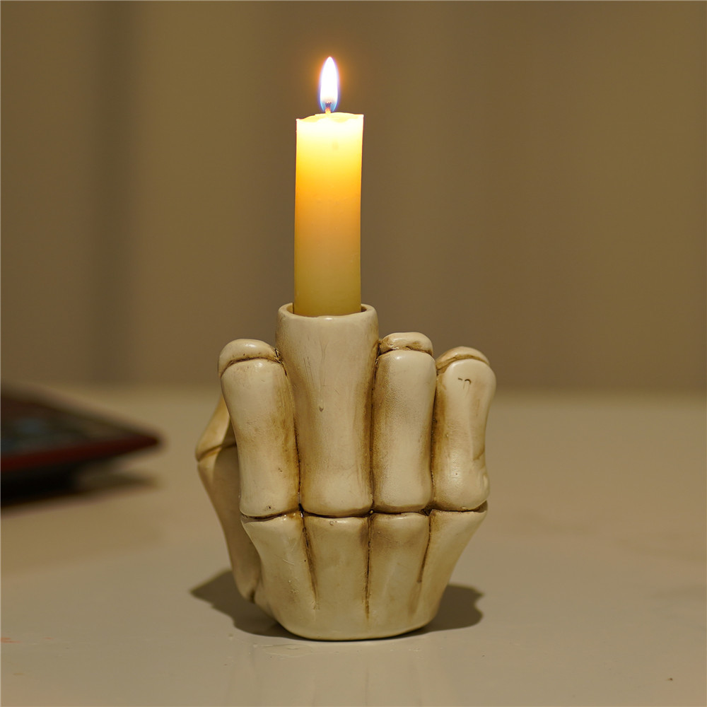 Middle finger candle Tosi table candle dinner props decoration