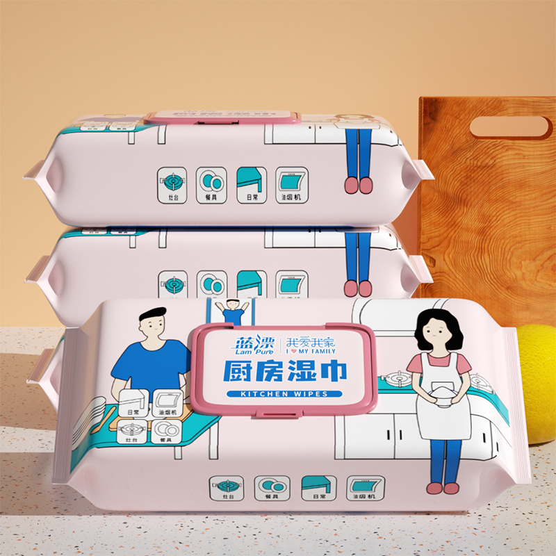 蓝漂我爱我家系列厨房湿巾3包装