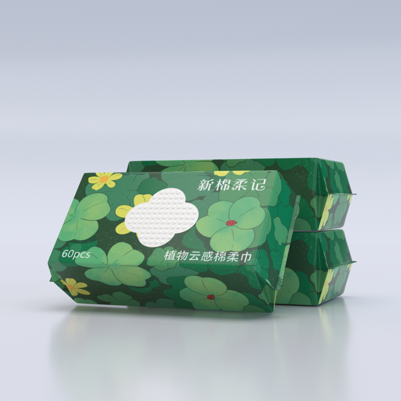 浅柔新棉柔记植物云感棉柔巾MC0091