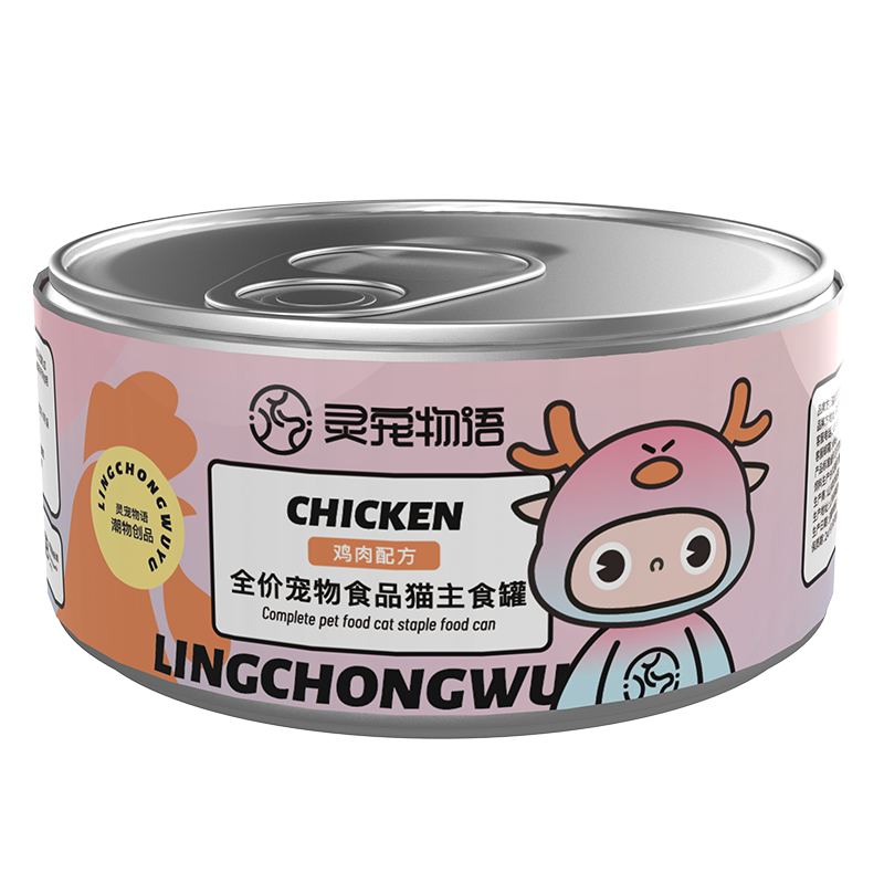 灵宠物语	宠物主粮猫粮全价宠物主食罐鸡肉85g*4罐