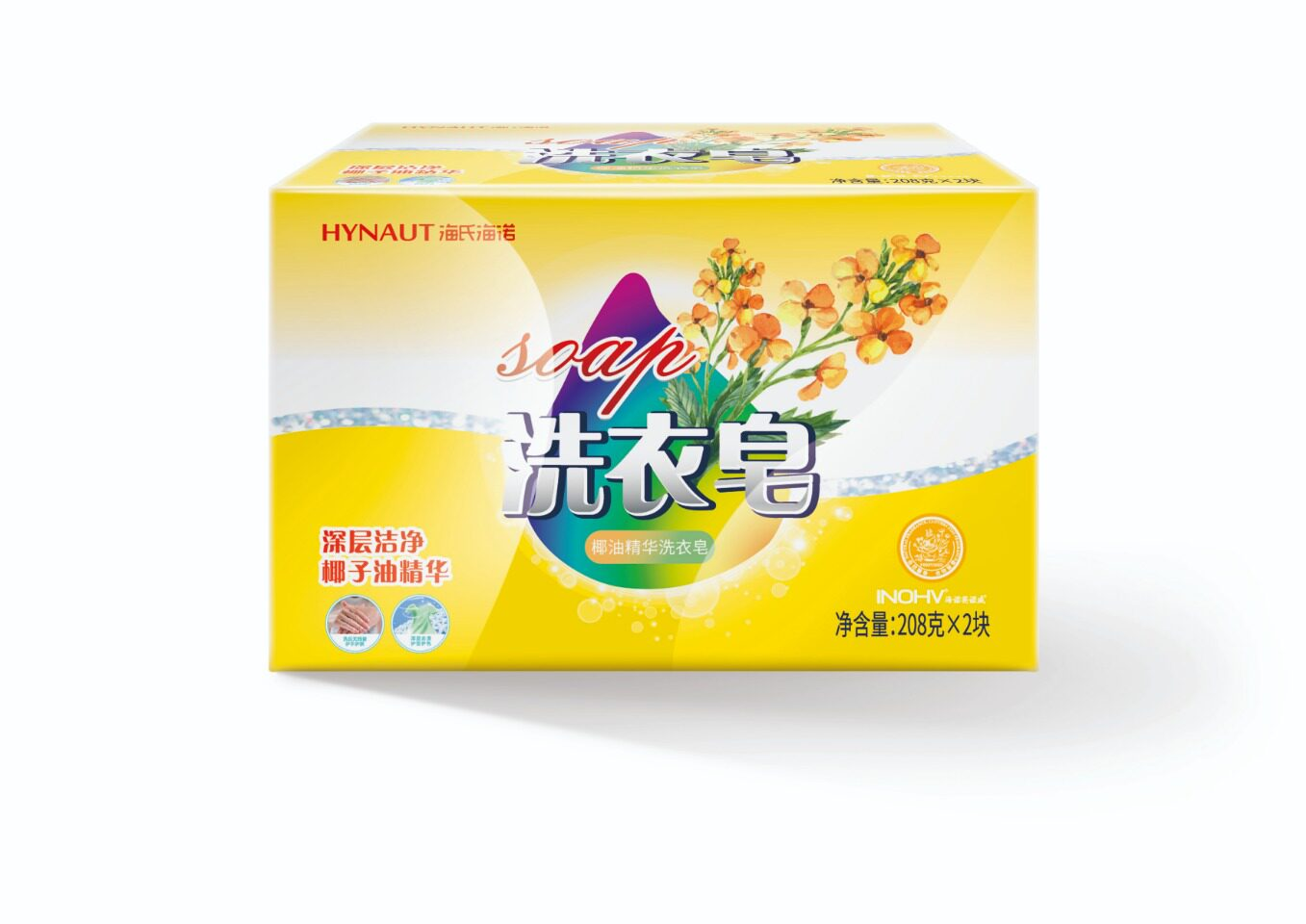 海氏海诺英诺威椰油精华皂208g*2/组