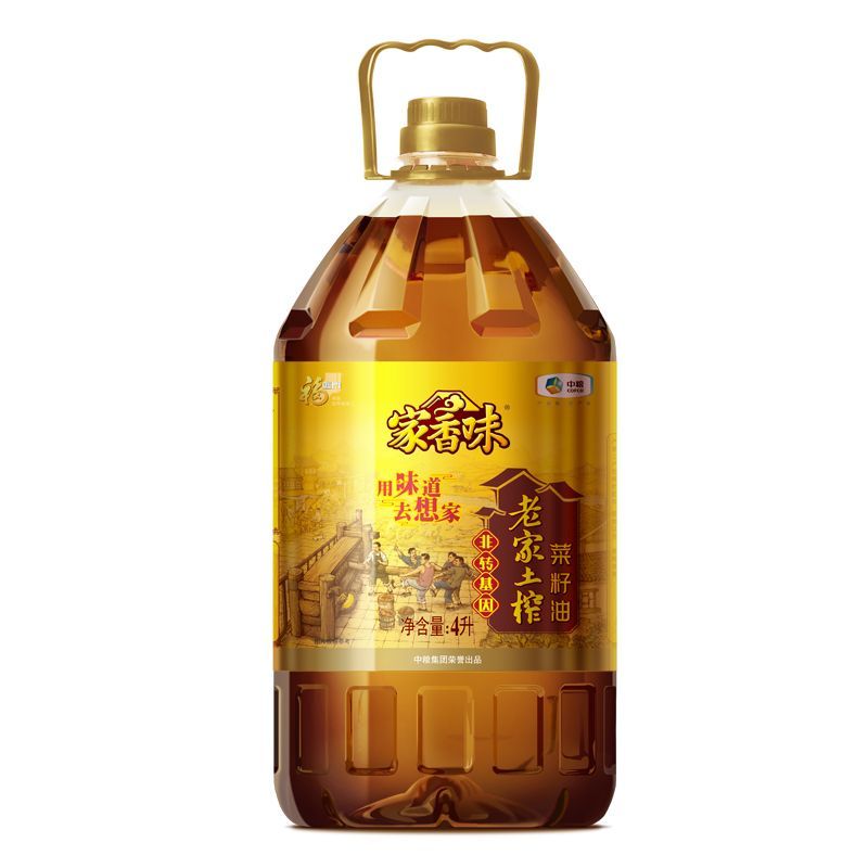 福临门家香味非转基因老家土榨菜籽油4L