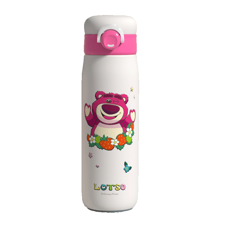 迪士尼草莓熊系列弹跳保温杯 500ml