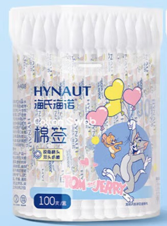 海氏海诺 A408棉签-双头 (猫和老鼠) 7.5cm 100支/盒