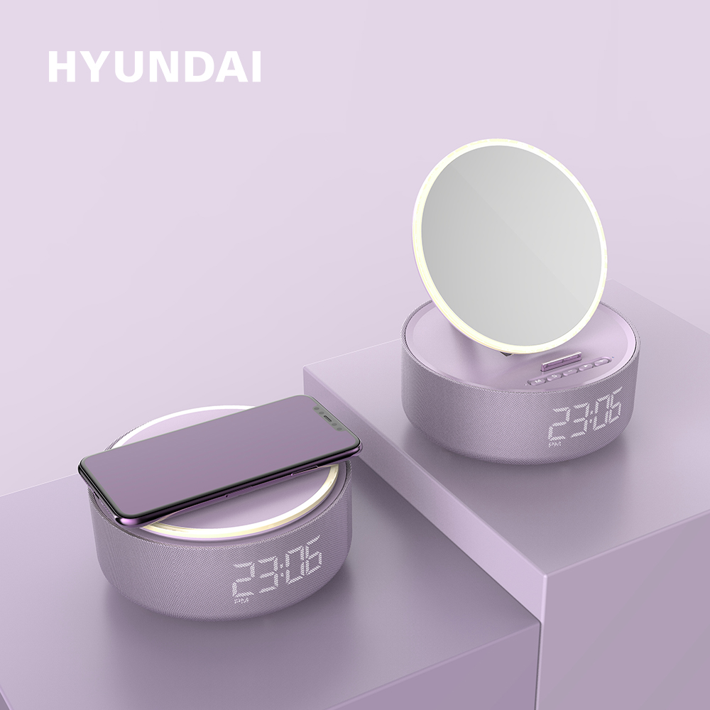 HYUNDAI-多功能无线充化妆镜音箱YH-F166