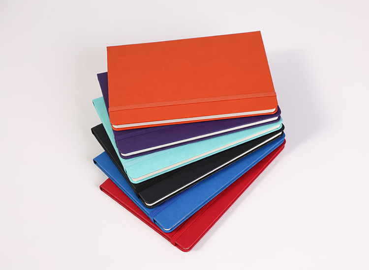 A5 Hard Leather Elastic Garter Strap Simple Diary PU Leather Office Notebook