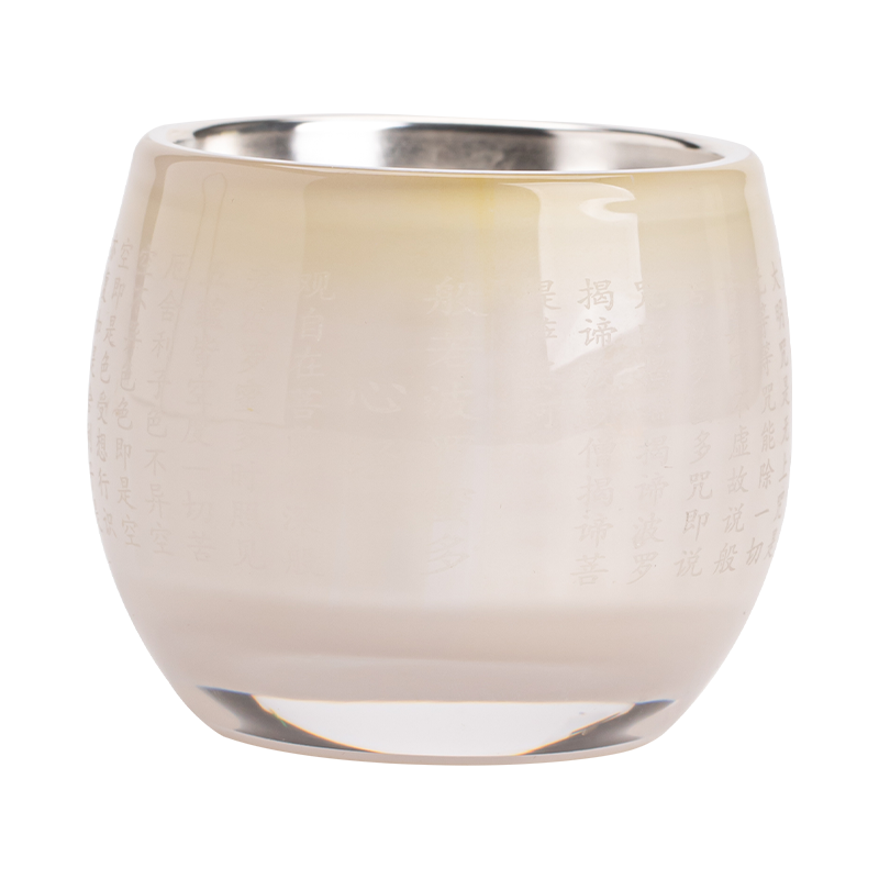 苏氏陶瓷（SUSHI CERAMICS）鎏银水晶佛经杯非遗大师郑文强作品功夫茶具礼盒