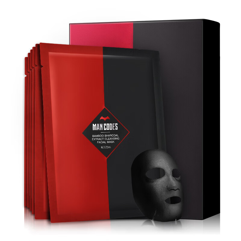 左颜右色男士面膜黑钻竹萃净澈补水保湿去黑提亮肤色免洗面膜25ml*10片