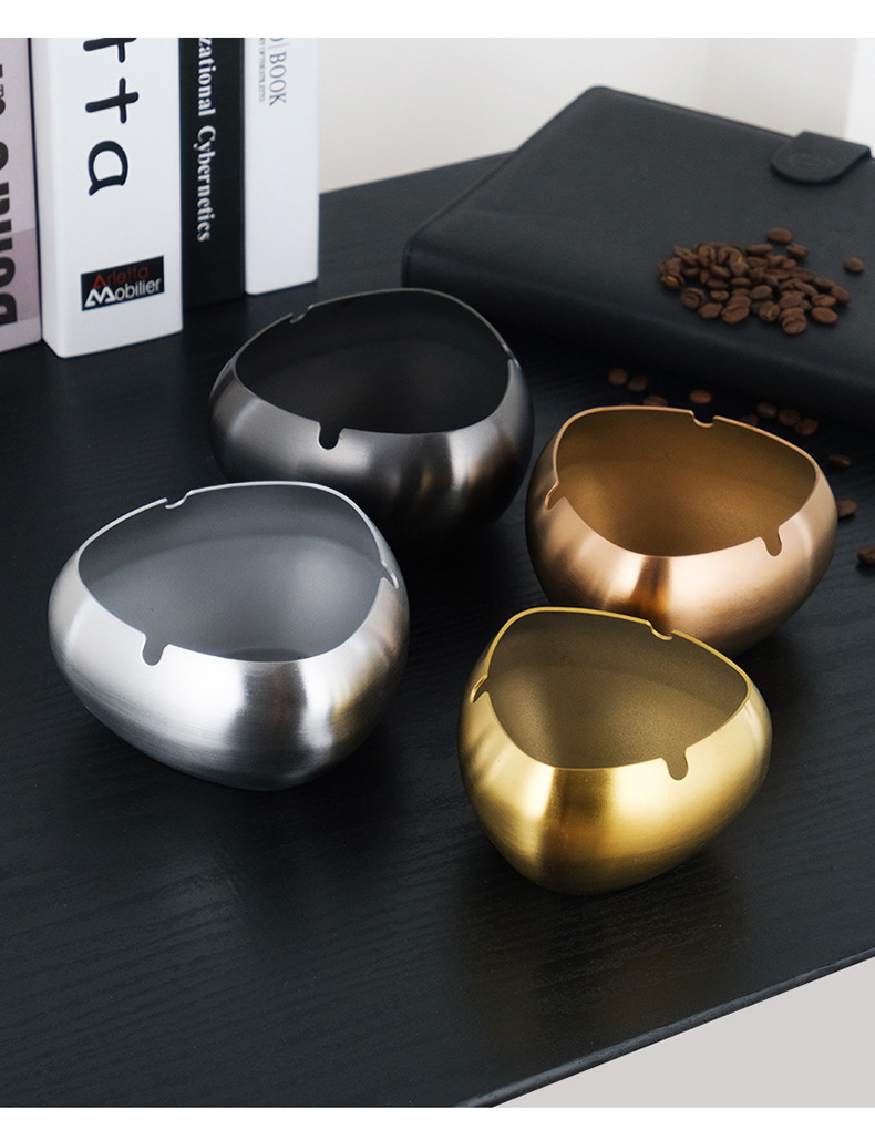 Stainless steel ashtray