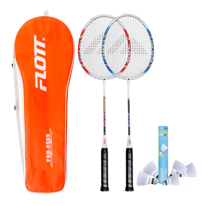 FLOTT铝合金羽拍套装(2拍12球）FBR-0589