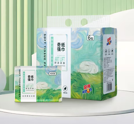 奇强牌抽取式面巾纸5层80抽 6包装