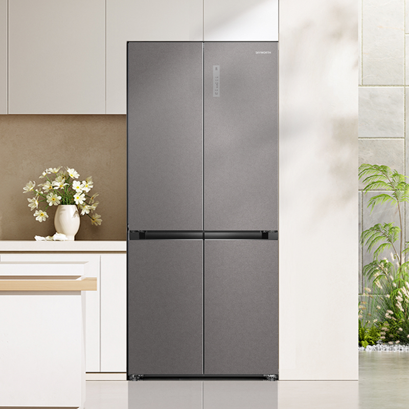 创维506升双系统十字四门冰箱 60cm超薄平嵌 双循环系统 -32度深冷速冻 BCD-506WXQGPSH 熔幔岩