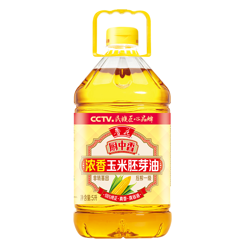 鲁花厨中香浓香玉米胚芽油5L