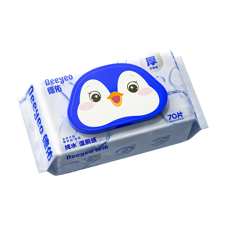 德佑企鹅纯水湿厕纸70片
