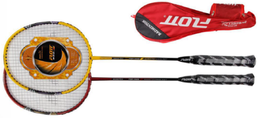 FLOTT铝碳一体羽毛球拍套装（2拍3球）FBR-0529