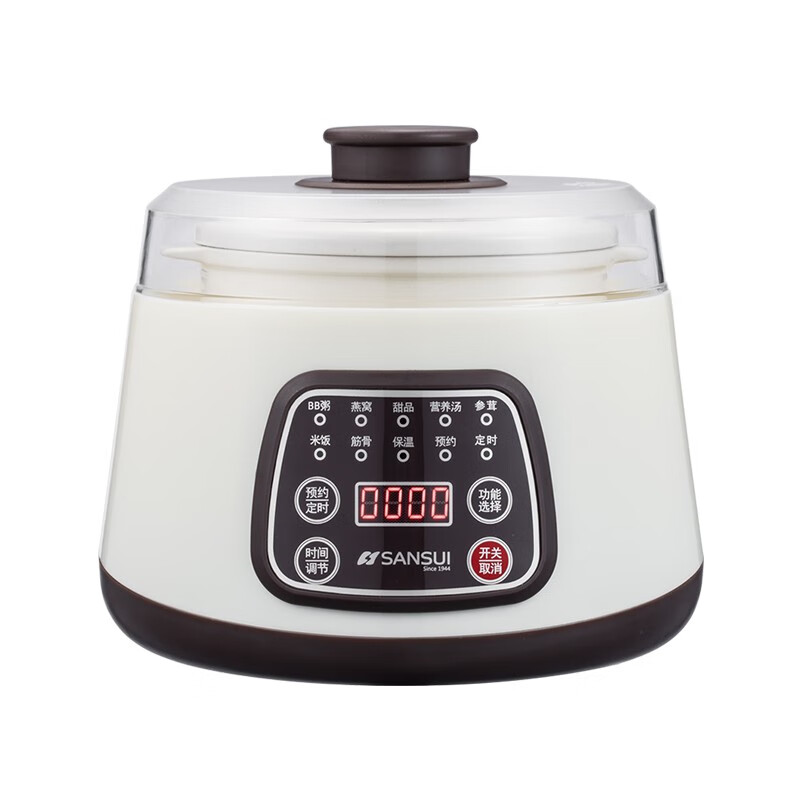 山水（SANSUI）智能迷你电炖盅1升隔水炖24H预约功能SDZ-15S