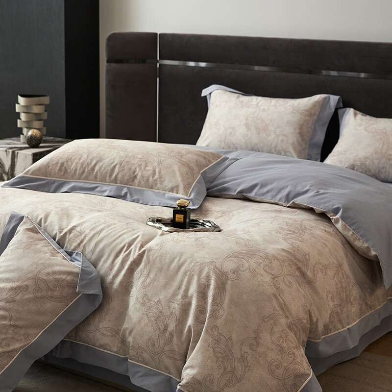 百丽安娜（Belle Anna）100支长绒棉数码美式磨毛四件套（劳伦斯）床上用品套件