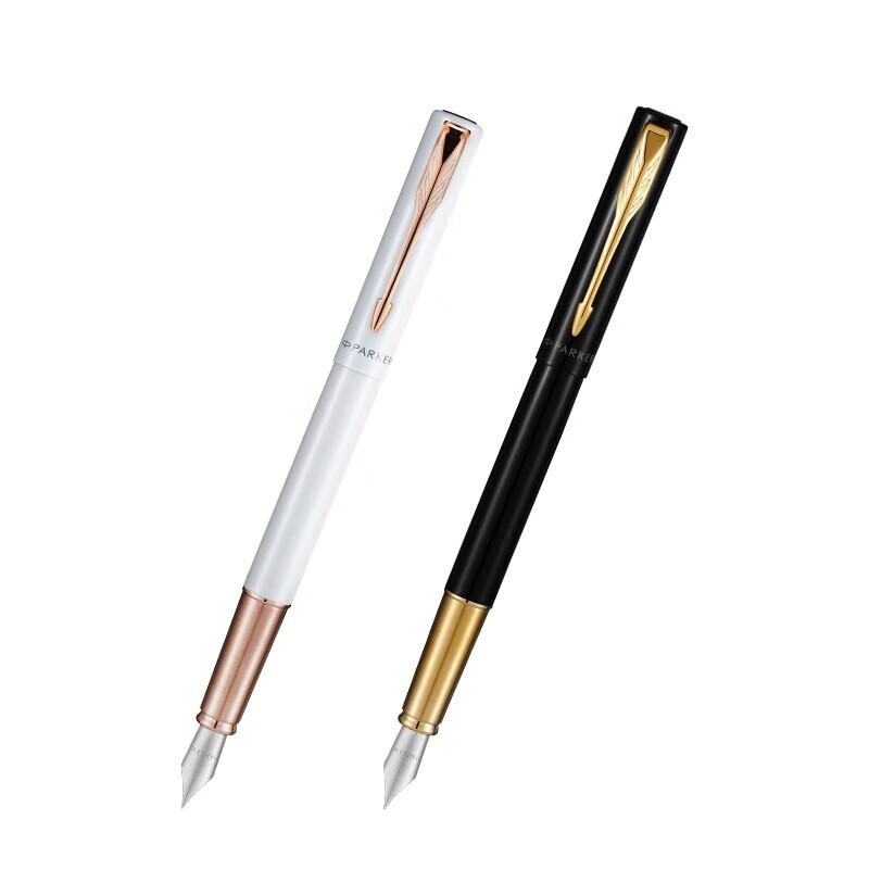 【派克威雅XL系列】派克（PARKER）钢笔签字笔 商务送礼男女学生练字书法礼品文具 生日礼物 威雅XL月光白金墨水笔_未来时空礼盒【行情 报价