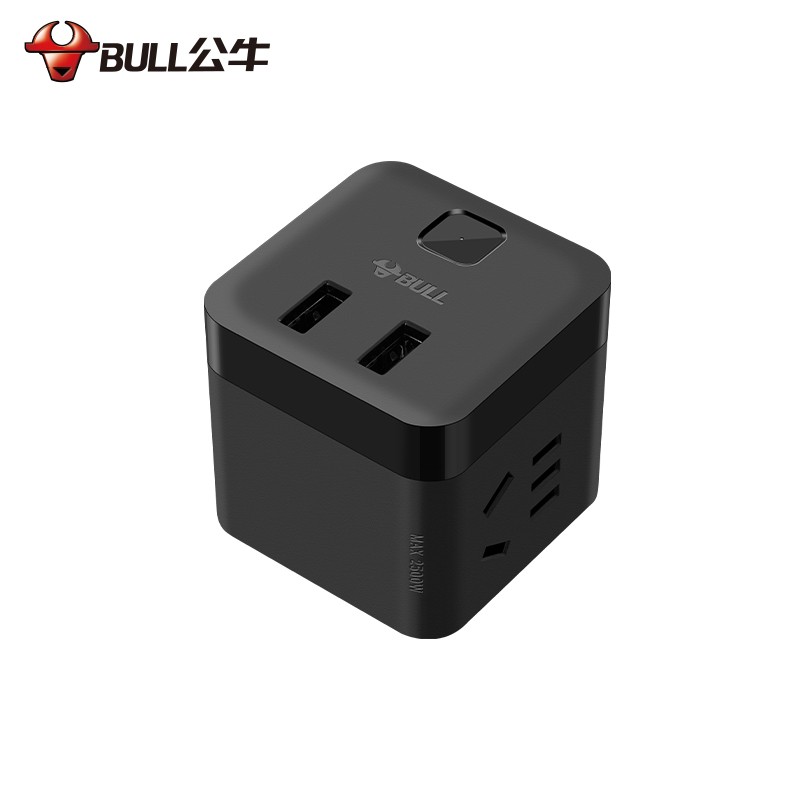 公牛（BULL） 多功能USB插座魔方插座插线板插排拖线板 GNV-TQU12W-无线