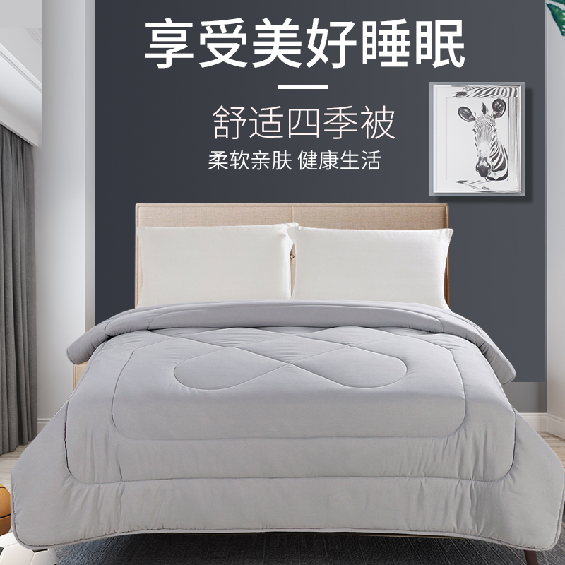 安巢家居（ANCHOW）宿舍四季被子被芯蓬松保暖透气七孔纤维双人七孔纤维春秋被 舒适四季被AW10704