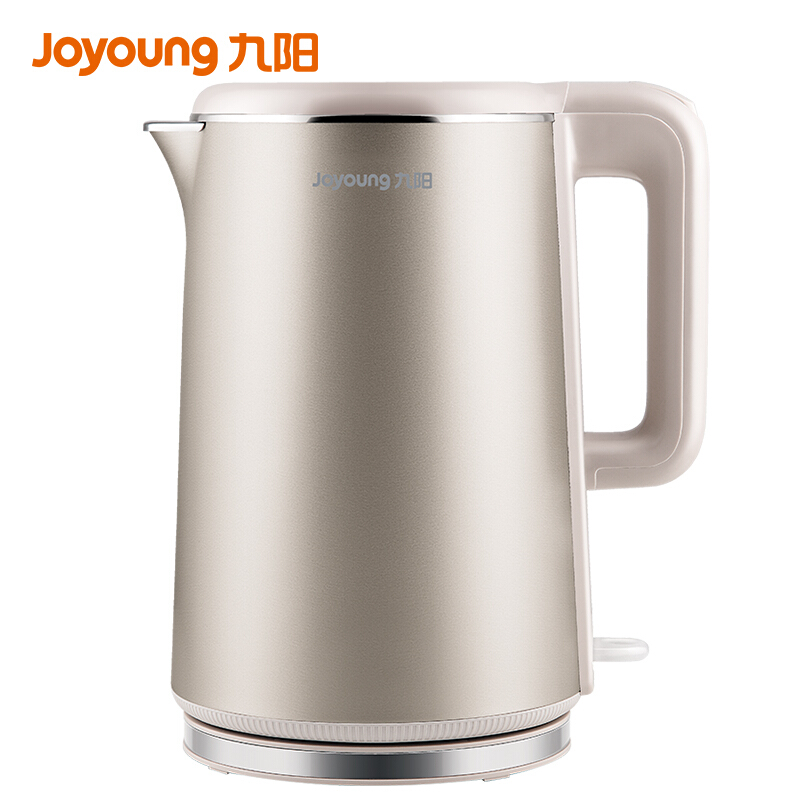 九阳（Joyoung）电水壶家用自动断电食品级304不锈钢内胆电热水壶烧水壶开水煲 F10【1.7L 双钢杯体 无缝内胆】