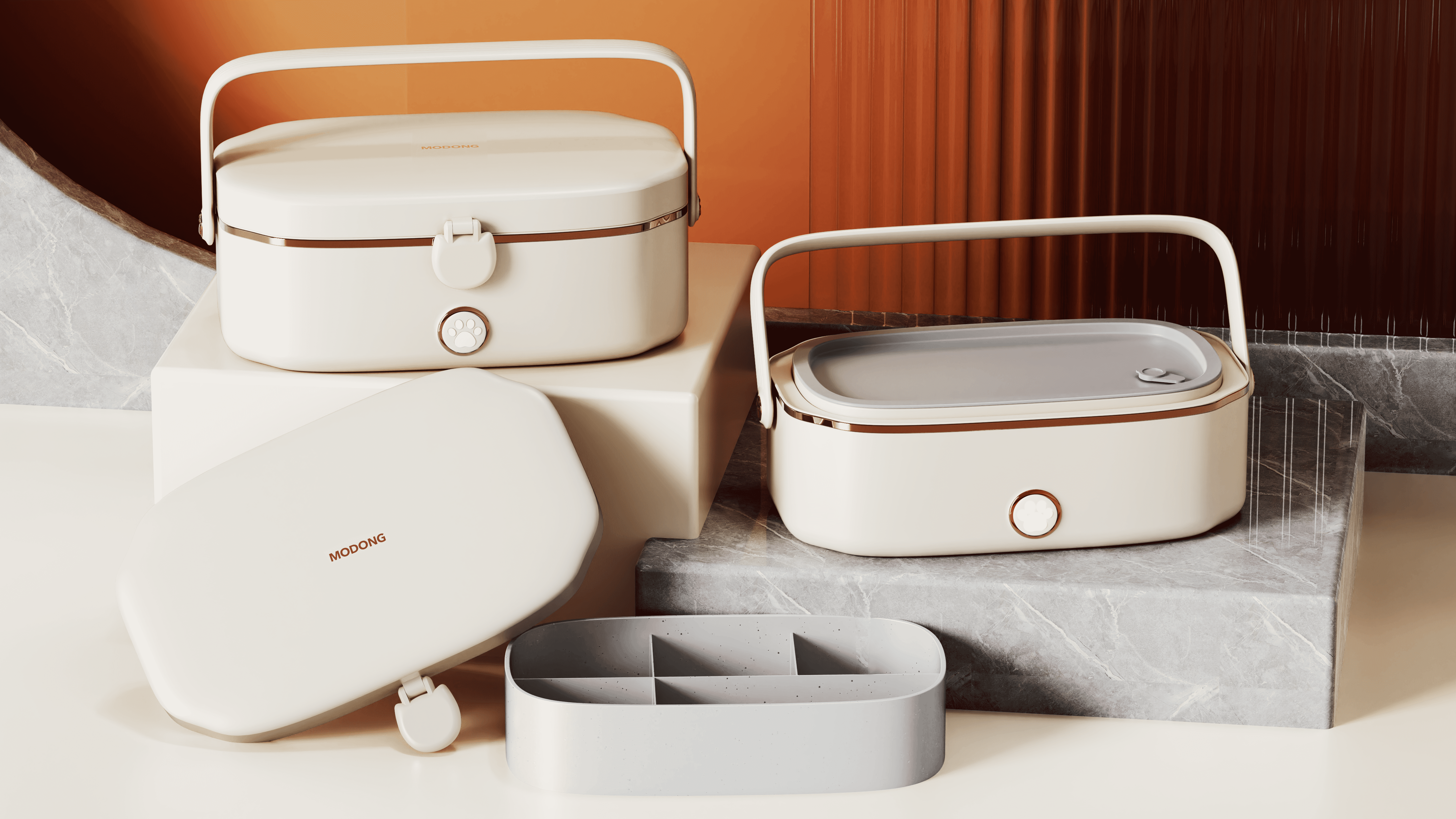 Modong/摩动电热饭盒压铸