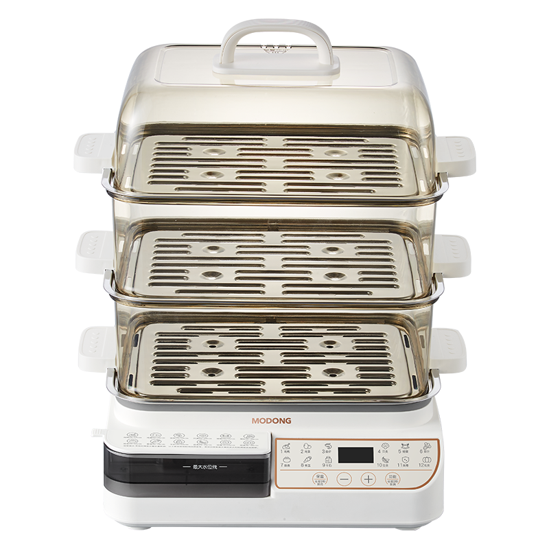 Modong/摩动带水箱电蒸锅不锈钢蒸格，18升，带水箱