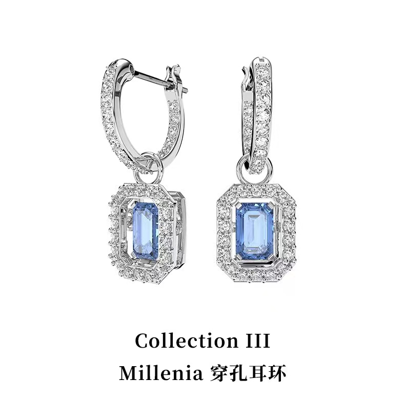 Millenia 方糖造型穿孔耳环