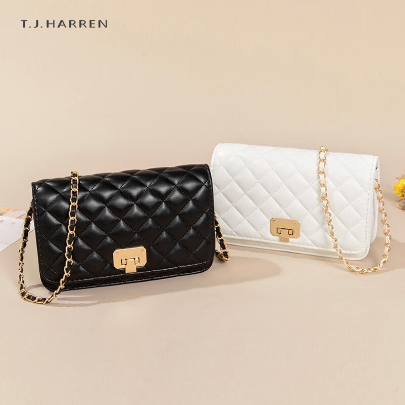 T.J.HARREN通勤菱格链条女包TJ8819简装版