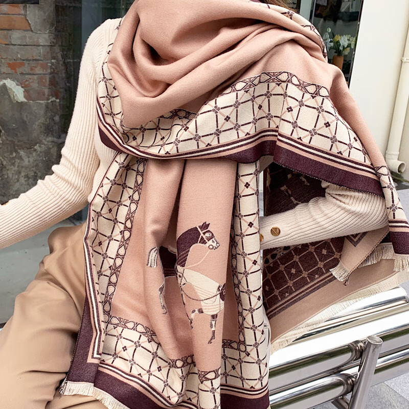 T.J.HARREN蒂捷海伦秋冬围巾D款（加厚）TJ8827简装版