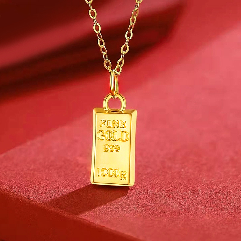 中国珠宝足金暴富金砖吊坠 （配925银链条） A21100901