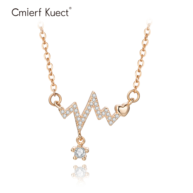 Cmierf Kuect （中国CK）闪钻心跳锁骨链