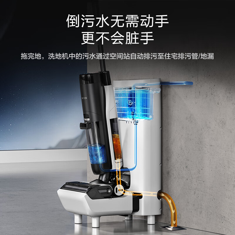 科沃斯无线智能洗地机芙万Station Pro 全自动上下水高温除菌全链速干手持家用扫拖一体自清洁吸尘洗地机